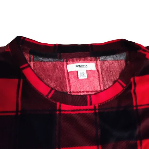 Sonoma Goods for Life XXL Women’s Red Black Plaid Pajama Set With Socks - Picture 2 of 12